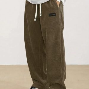 Mens Corduroy Casual Pants Fashion